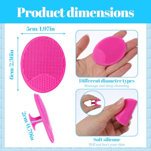 8 Pcs Silicone Face Scrubber Exfoliating Brush for Deep Cleansing