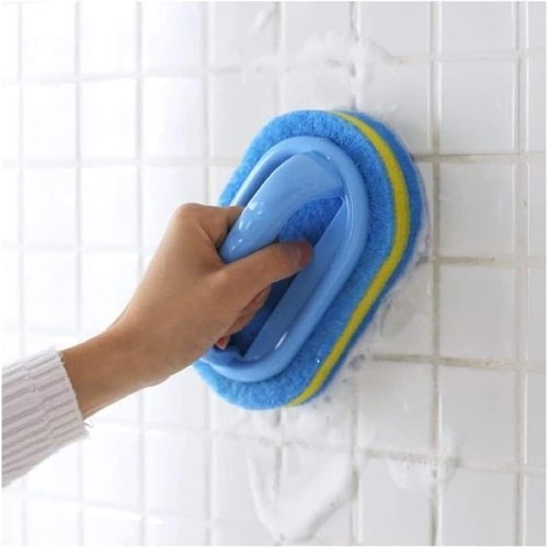 KOKSI Cleaning Brush Set - Ergonomic 2-Piece All-Purpose Scrubbing Brushes for Bathroom & Kitchen