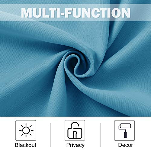 NICETOWN Thermal Insulated Blackout Curtains - 2 Pack Teal Blue