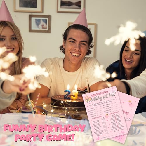 Who Knows The Birthday Girl Best? | 25 Double-Sided Game Cards