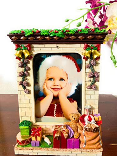 Christmas Light Up 5x7 Photo Frame - Holiday Resin Picture Frame with LED