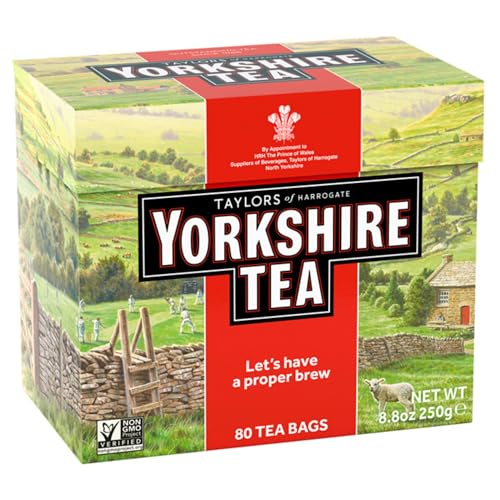 Yorkshire Tea Red Black Tea Bags - 80 Count (Pack of 5)