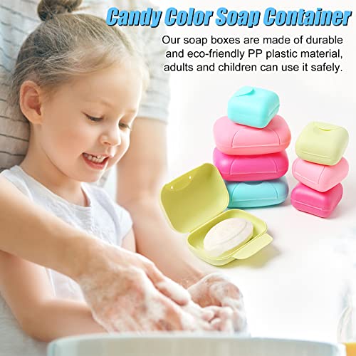 RETON Portable Travel Soap Container Set - 4 Colorful Holders