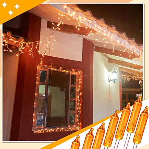 Incandescent Christmas Light Bulbs - Orange, 2.5V Replacement Set