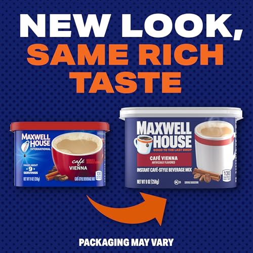 Maxwell House Cafe Vienna Instant Coffee Mix 9 oz - Easy Preparation, Rich Flavor