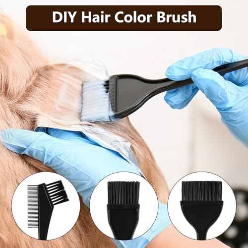 6-Piece Hair Dye Brush and Comb Applicator Kit for Salon and Home Coloring