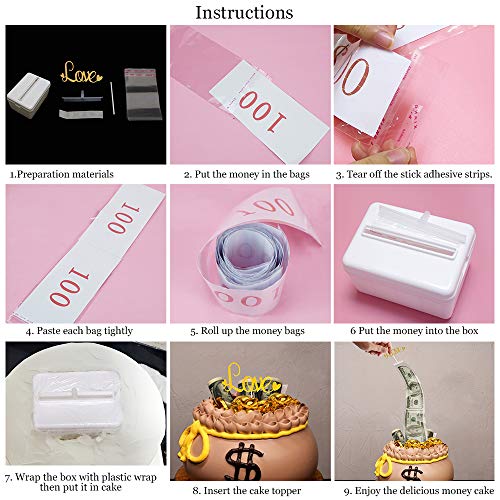 Money Pulling Cake Mold with Cake Toppers - 4.3x3.1x2.7 Inches