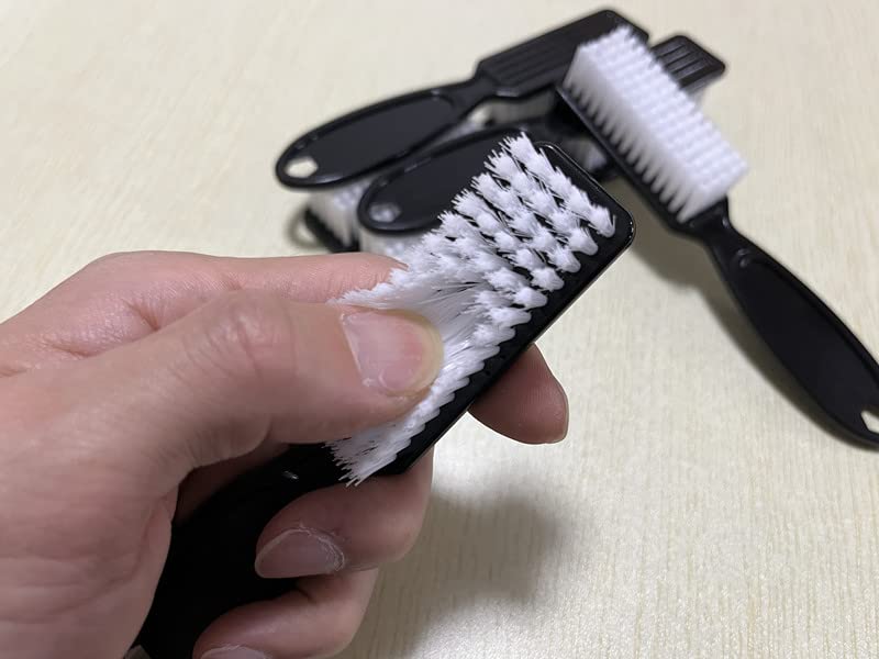 SQULIGT Handle Grip Nail Cleaning Brush, Black Fingernail Scrub Brushes 8Pcs