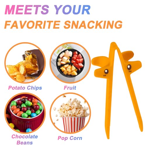 DWEHSHIELD 4 PCS Finger Chopsticks-BQ - Reusable Snack Grabber for Gamers