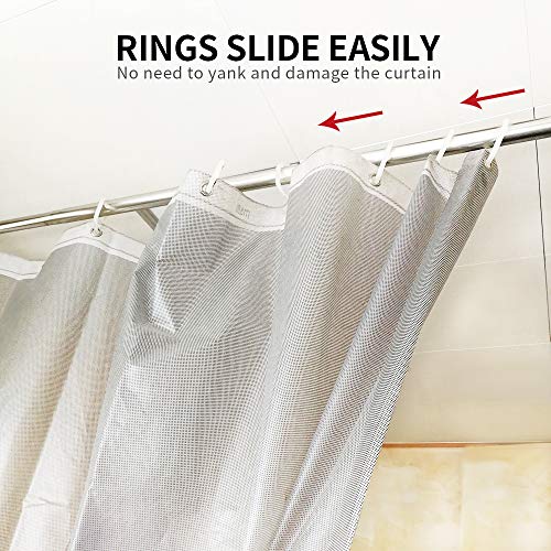 Fandamei 36-Piece C-Shaped Plastic Shower Curtain Rings, Rustproof Hooks