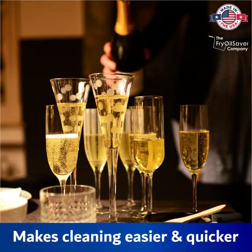 FryOilSaver B61C Wine Glass & Flute Cleaning Brush - 1 Pack, Non-Scratch
