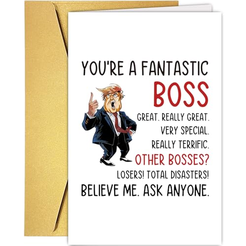 Trump Boss Day Greeting Card - Funny Boss Appreciation Card