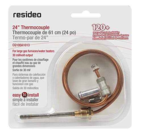 Resideo 24-Inch Thermocouple Replacement for Gas Furnaces, Boilers & Water Heaters (Pack of 10)