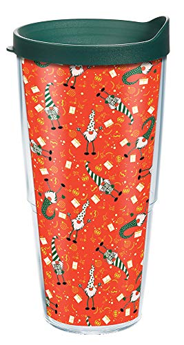 Insulated 24oz Christmas Gnomes Tumbler - Double Wall Travel Cup Keeps Drinks Hot & Cold