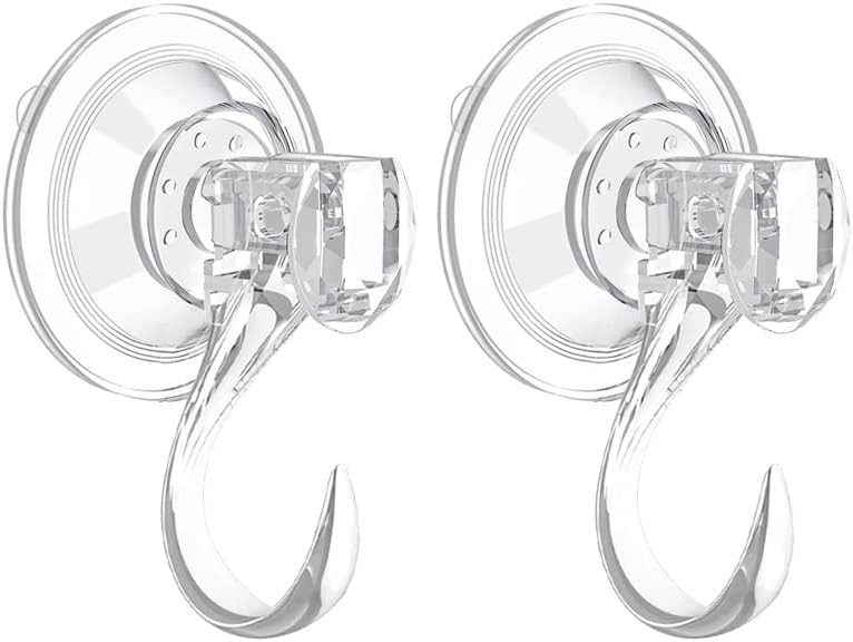 Skiennix Suction Cup Wreath Hanger - Large Clear Heavy-Duty Hooks for Windows, Tiles & Glass