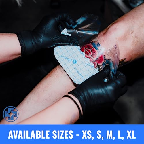 Saniderm Medium Nitrile Tattoo Gloves - 4.5 mil, Box of 100