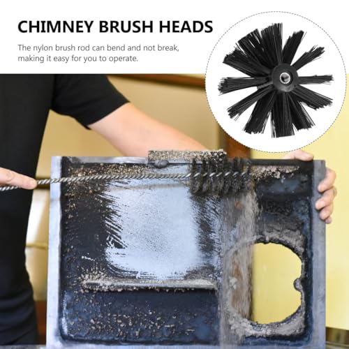 DOITOOL 4 Inch Chimney Brush Head - Flexible Nylon Fireplace Cleaner