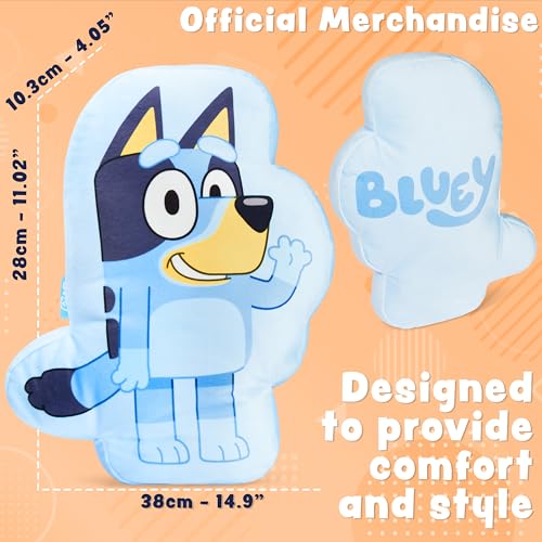 Bluey 3D Plush Pillow for Kids - Soft Cuddle Sham & Gift