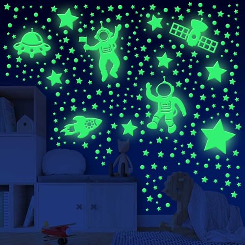 Glow in The Dark Stars Set - 556PCS Galaxy Wall Decals for Kids