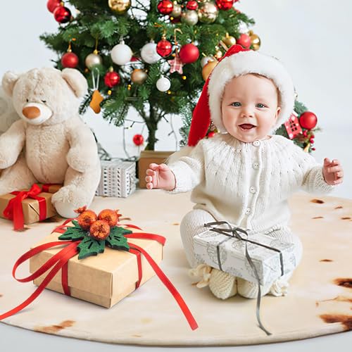 Baby Burrito Tortilla Blanket - 36 Inch Reversible Flannel Swaddle for Kids & Toddler Beige