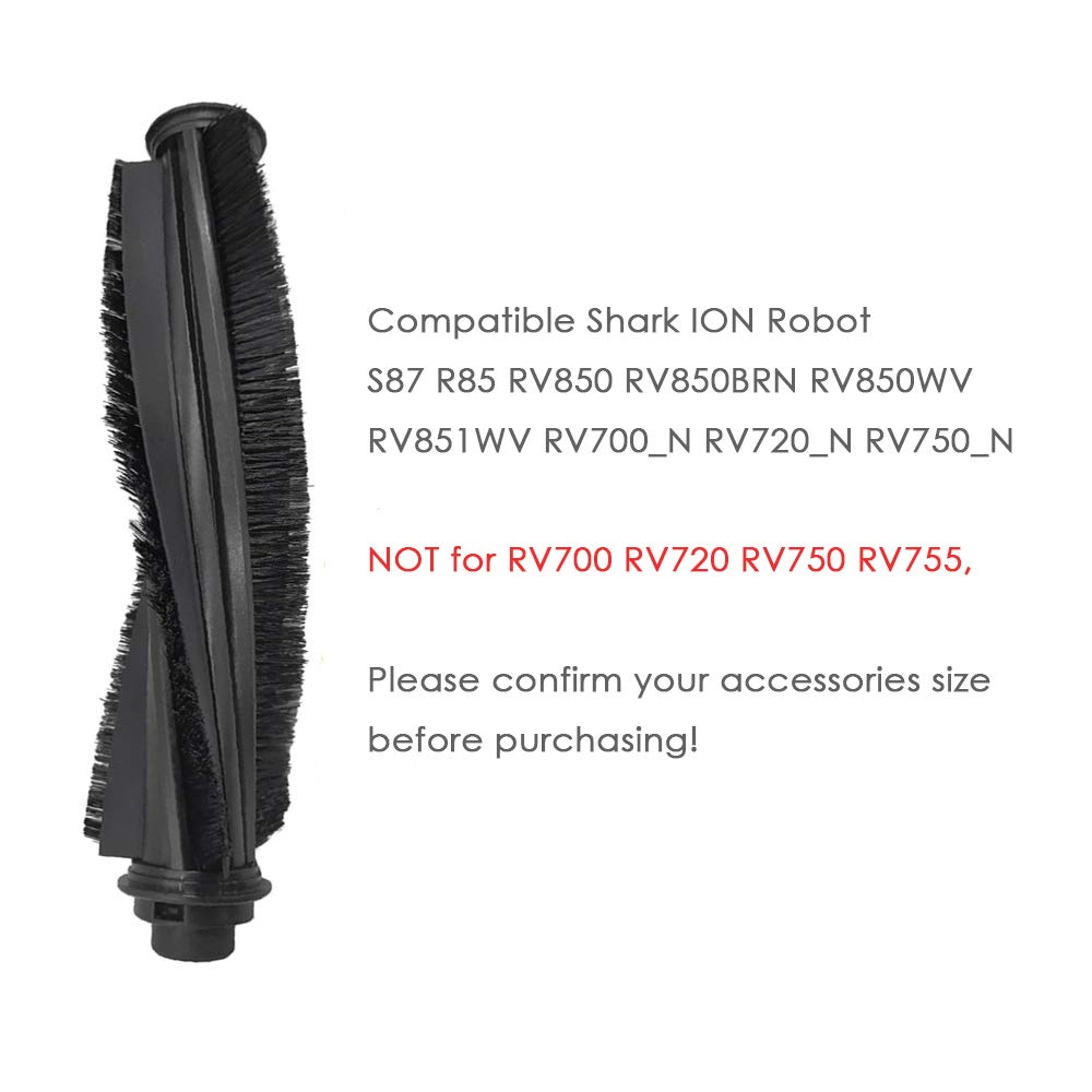 Main Brush Replacement Part Fit for Shark ION Robot S87 R85 RV850 RV850BRN RV850WV RV851WV RV700_N RV720_N RV750_N Vacuum Cleaner Replacement Accessory Kit Roller Brushes,2 Pack