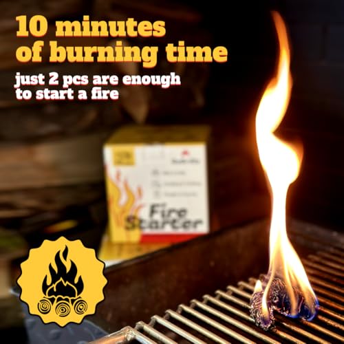 70pcs Fire Starter ? Pine Wool & Natural Wax for Quick, Eco-Friendly Ignition of Grills, Fireplaces, Fire Pits & BBQs