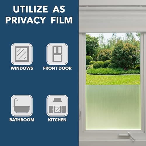 Con-Tact Self-Adhesive Clear Vinyl Shelf Liner - Matte Privacy Film, 18" x 192"