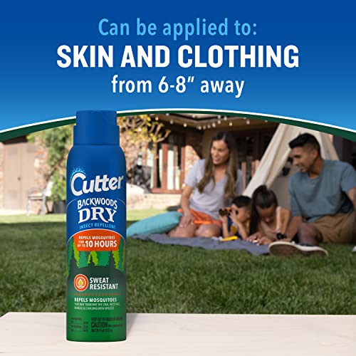 Cutter Backwoods Dry Mosquito & Insect Repellent Spray 4 Oz Pack of 12 – DEET 25%