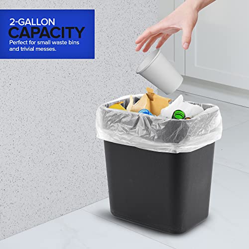 Stock Your Home Clear 2 Gallon Trash Bags - 200 Pack, Leak Proof