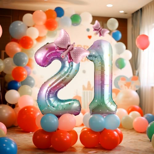 LAPSCET 40 Inch Giant Light Pink Number 6 Foil Balloon for Birthday Party