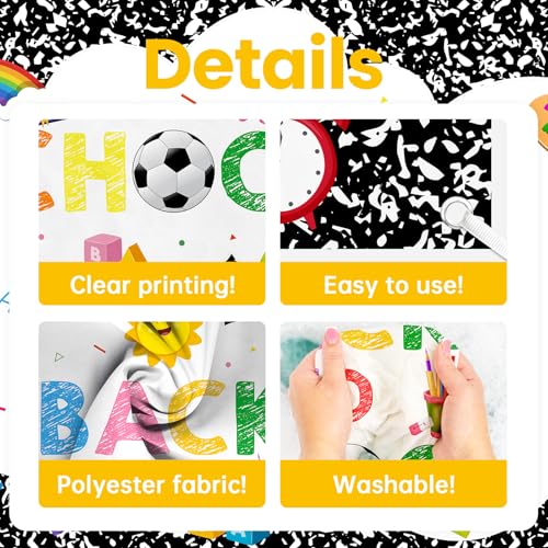Avezano Back to School Banner 6 x 3.6 ft - Classroom Decor