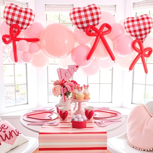 18 Inch Red Heart Balloons - Rustic Baby Shower & Picnic Decor