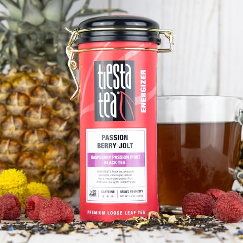 Tiesta Tea Passion Berry Jolt - Raspberry Passion Fruit Black Tea, 50 Cups