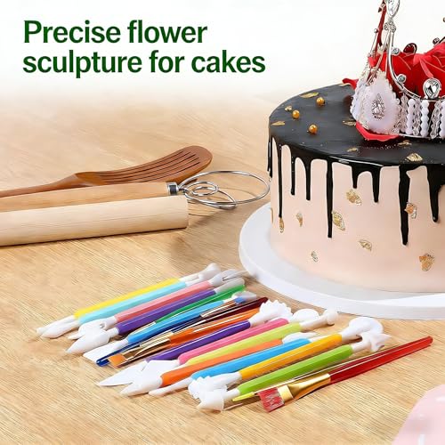9-Piece Fondant Sculpting Tool Set for Cake Decorating