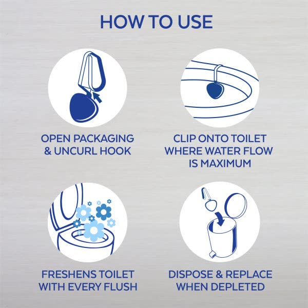 Lysol Automatic In-The-Bowl Toilet Cleaner, Atlantic Fresh, 2 Count