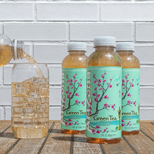 AriZona Green Tea with Ginseng & Honey - 16 Fl Oz (24 Pack)