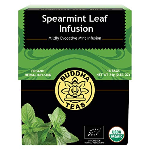 Buddha Teas Organic Spearmint Tea, 18 Bleach-Free Tea Bags