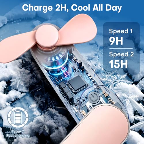 Nezylaf Portable Mini Handheld Fan - Rechargeable & Lightweight