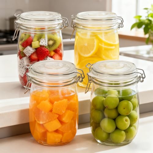 6 Pack Food Grade Silicone Jar Seals for Mason Jars - Leakproof & Airtight Gaskets