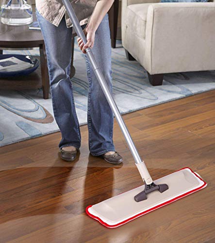TreeLen 3-Pack Microfiber Mop Pads for Spray & Flat Mops - Red Replacement Heads