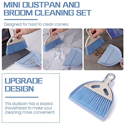 Cobee Mini Broom and Dustpan Cleaning Set - Blue
