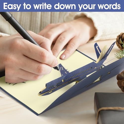 Andibro 3D Airplane Pop-Up Greeting Card for Graduation & Birthdays