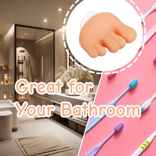 Mollcouver Wall-Mounted Toothbrush Holder - 4 PCS Suction Organizer