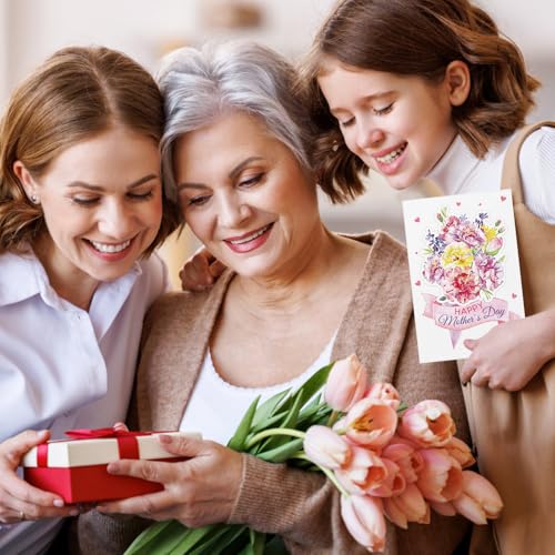 Elegant Floral Mother's Day Card - 5.5x8 with Envelope