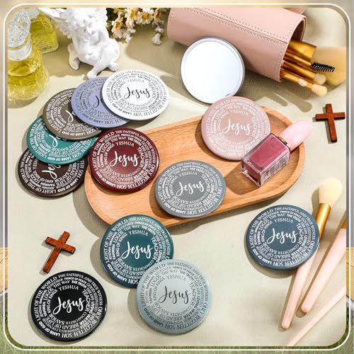 36 Pcs Christian Compact Mirrors - Pocket Jesus Makeup Gifts