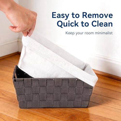 Whitmor Woven Strap Small Tote with Removable Liner