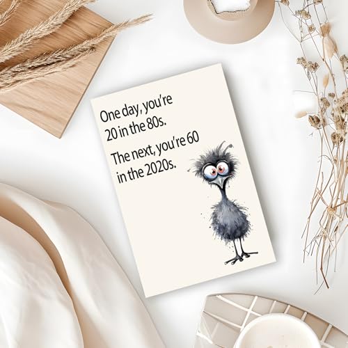 Funny 60th Birthday Card for Men and Women - Unique Gift & Decoration