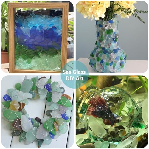 Colorful Sea Glass for Crafts - 14oz Mixed Colors Pieces