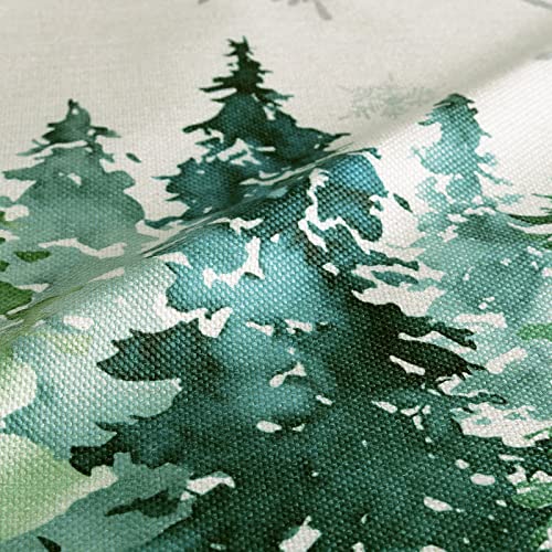 Winter Pine Tree Throw Pillow Covers - 18x18 Inch Set of 4