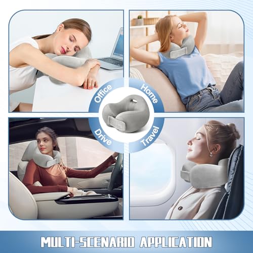 Memory Foam Travel Neck Pillow with 360° Support – Yincook
